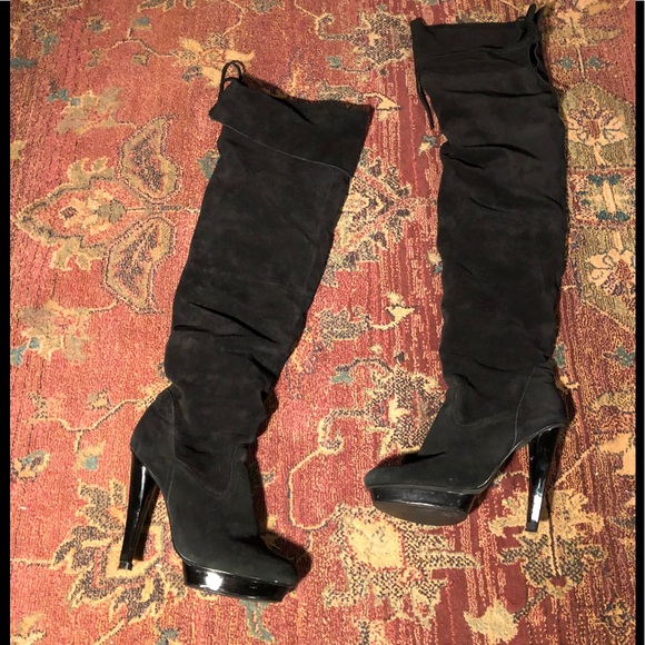 Steve Madden Xenon Over the Knee Platform Boots - Picture 7 of 8